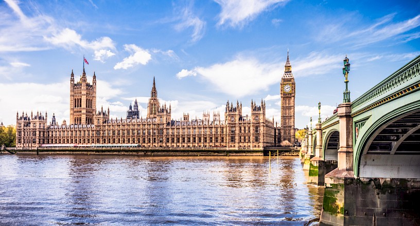 Le palais de Westminster et Big Ben, Londres (Tilbury), Royaume-Uni